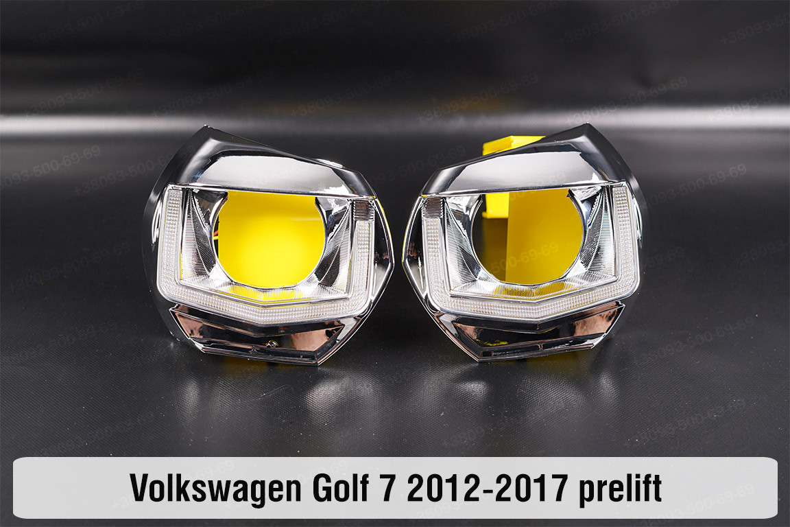 Комплект для встановлення лінз у фари VW Volkswagen Golf 7 (2012-2017) дорест, фото 1
