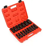 Набір ударних головок Mar-Pol M58256 1/2” 10–32 мм — 16 шт, CrV сталь, у кейсі, фото 3