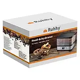 Сушарка для грибів, овочів і фруктів RUHHY 400 Вт – потужна, містка та економна, фото 4