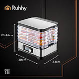 Сушарка для грибів, фруктів та овочів 400вт Ruhhy 25928 ефективне сушіння та економія енергії, фото 8