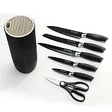 Набір кухонних ножів Royalty Line RL-NC07B, 7 предметів з обертовою підставкою, нержавіюча сталь, фото 5