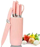 Набір кухонних ножів Royalty Line RL-NC07P, 7 предметів з обертовою підставкою, нержавіюча сталь, фото 4