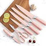 Набір кухонних ножів Royalty Line RL-NC07P, 7 предметів з обертовою підставкою, нержавіюча сталь, фото 3