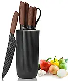 Набір кухонних ножів Royalty Line RL-DC07B , 7 предметів з обертовою підставкою, нержавіюча сталь, фото 2