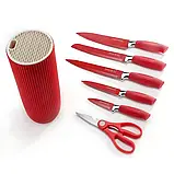 Набір кухонних ножів Royalty Line RL-NC07R , 7 предметів з обертовою підставкою, нержавіюча сталь, фото 2