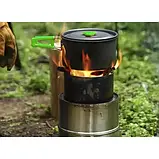 Набір туристичного посуду Trizand 23667 — каструля, сковорідка, чайник, столові прибори, чашки, карабіни, чохол, фото 4