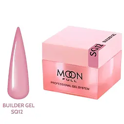 Гель для нарощування Moon Full Builder Gel 30ml №SQ12 пастельно-рожевий без HEMA та TPO, гіпоалергенний