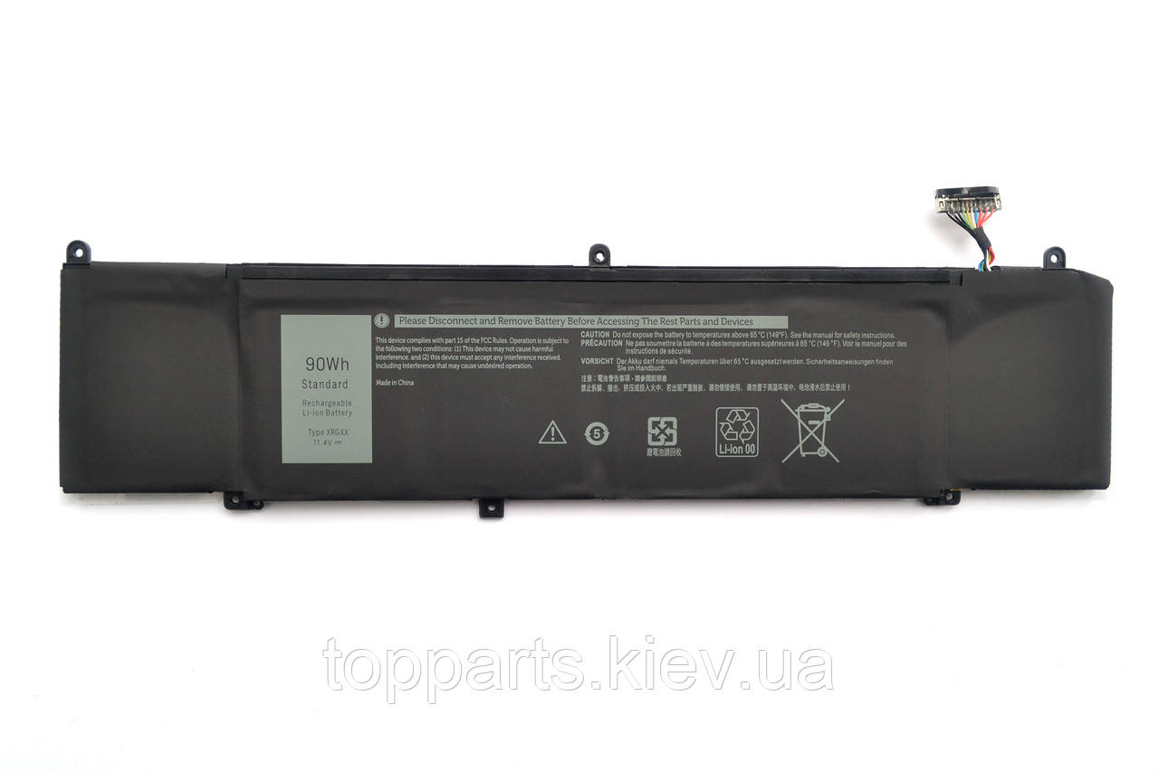 Батарея XRGXX для ноутбука Dell Alienware, 90Wh (7500mAh), 6cell, 11.4V, Li-ion, чорна