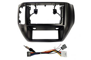 Перехідний штатний комплект із проводкою до Android магнітоли Nissan Patrol Y61 2004-2012 Чорний глянець