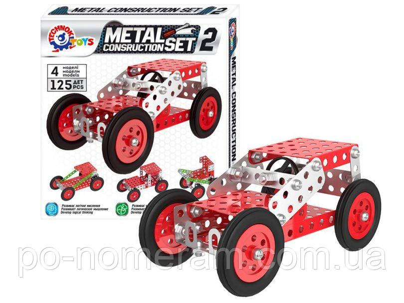 Технок Конструктор металевий (6405) Автомобіль 125 дет. настільна гра, фото 1