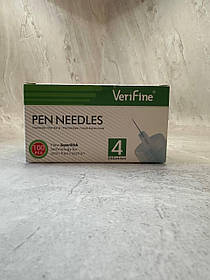 Інсулінові голки для шприц-ручок Verifine 4 мм (32G) 100 шт
