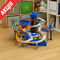 Інтерактивний автотрек з музикою і підсвічуванням JP 588-12 Дитячий паркінг гараж з ліфтом Трек з машинками