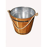 Відро 7 л з ясена з металевою вставкою, фото 3