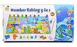 Логічна дерев'яна дошка 73325 сортер риболовля пазл зоопарк цифри фігурки, фото 6