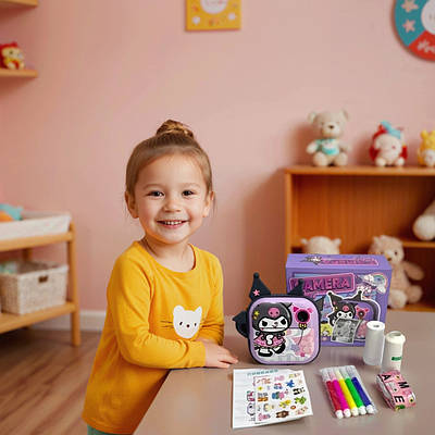 Дитячий фотоапарат моментального друку Цифрова камера з термопринтером для дитини відео папір фломастери