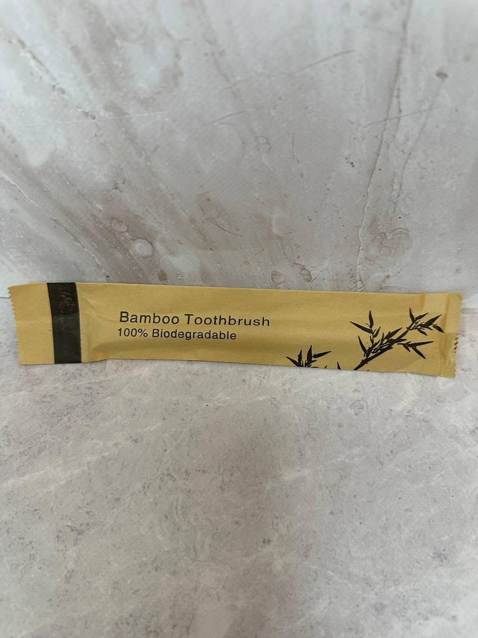 Бамбукова зубна щітка чорна, фото 1