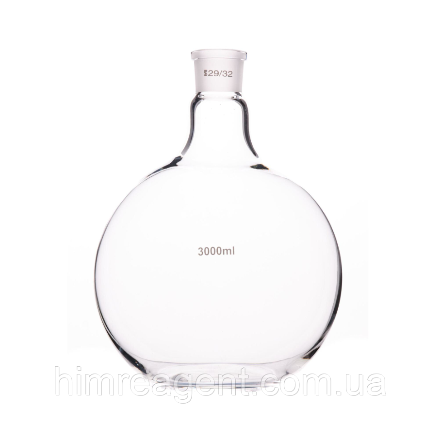 Колба (3000 мл.) плоскодонна зі шліфом 29/32, фото 1