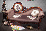 Диван класичний двомісний в стилі Бароко Софа (преміум клас) натуральне дерево, фото 4