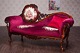 Диван класичний двомісний в стилі Бароко Софа (преміум клас) натуральне дерево, фото 5