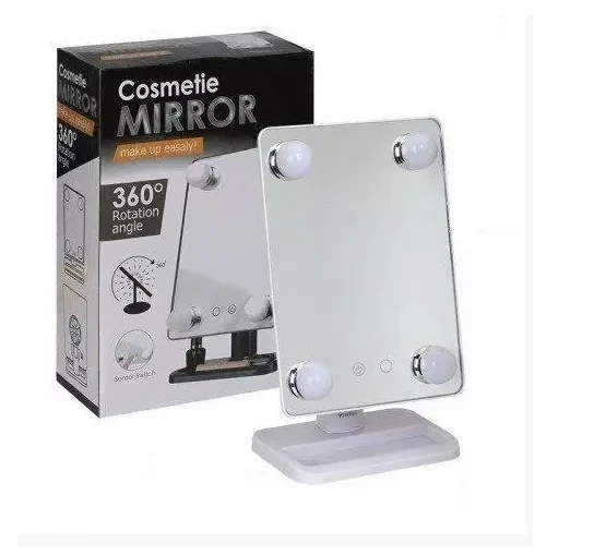 РОЗПРОДАЖ Дзеркало для макіяжу Cosmetie Mirror 360 Rotation Angel з підсвічуванням, фото 1