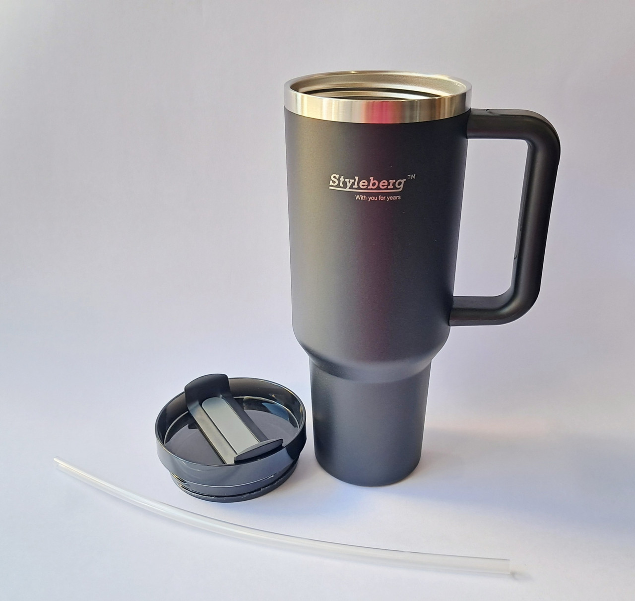 Термокухоль вакуумний Styleberg 1629 чорний 1200мл, фото 1