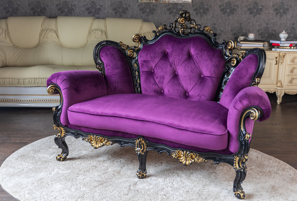 Диван класичний двомісний в стилі Бароко Белла (преміум клас) натуральне дерево, фото 1