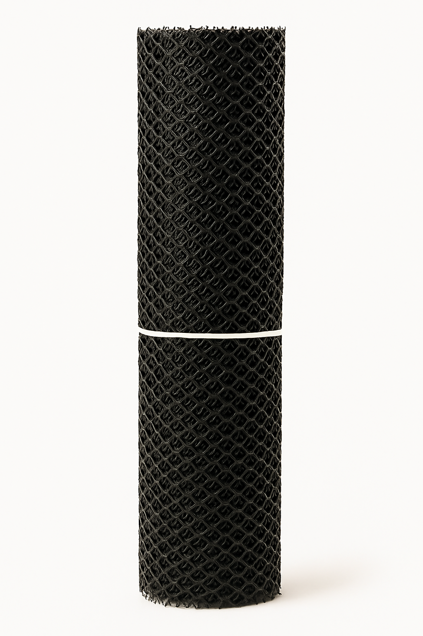 Паркан садовий. Комірка 6х8 мм, рул. 1м х 30 м (чорна). Ромб (Сота)., фото 1