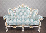 Диван класичний двомісний в стилі Бароко Белла (преміум клас) натуральне дерево, фото 4