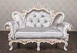Диван класичний двомісний в стилі Бароко Белла (преміум клас) натуральне дерево, фото 5