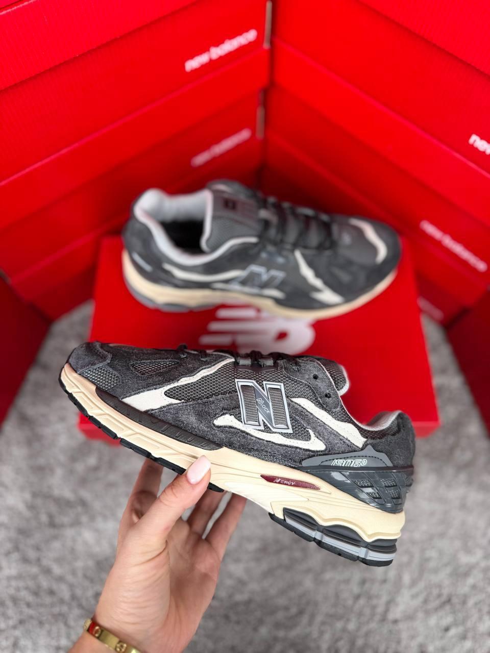 Чоловічі кросівки New Balance 1906D GTX Grey Black, кеди замша водонепроникний текстиль сірі. Чоловіче взуття