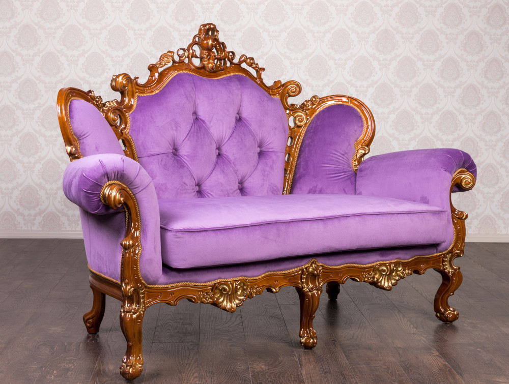 Диван класичний двомісний в стилі Бароко Белла (преміум клас) натуральне дерево, фото 1