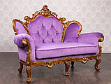 Диван класичний двомісний в стилі Бароко Белла (преміум клас) натуральне дерево, фото 10