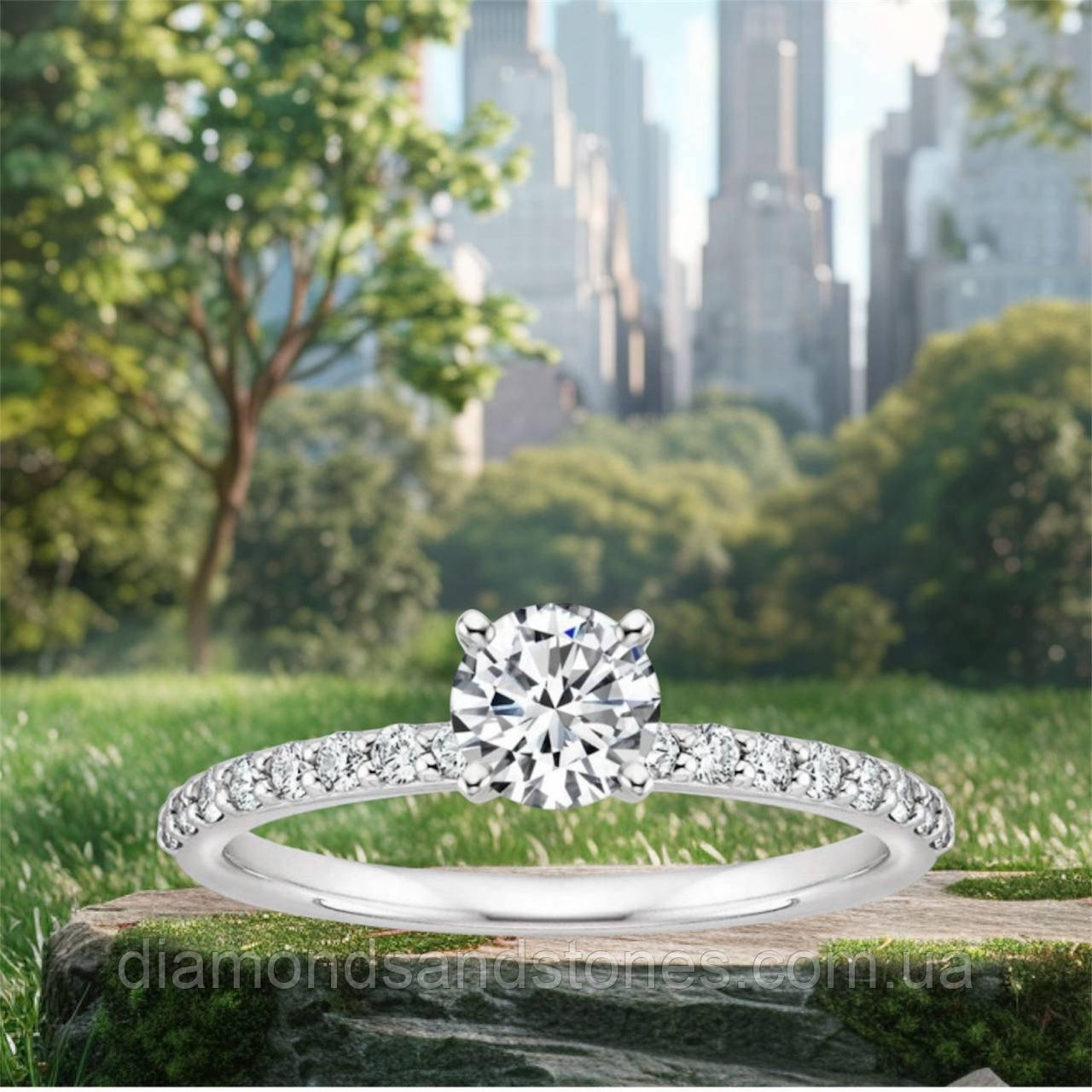 Золота Каблучка з Діамантом GIA 0.5 карат+0.03 [Безкоштовне Виготовлення], фото 1