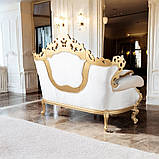 Диван класичний двомісний в стилі Бароко Мадонна (преміум клас) натуральне дерево, фото 4