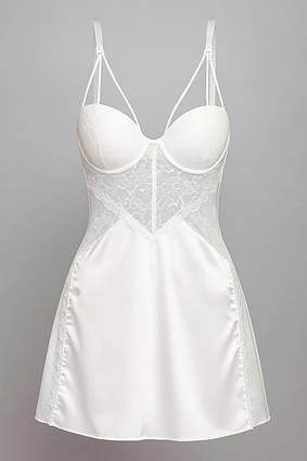 Пеньюар із халатом і стрингами Моне М-L CINOON білий