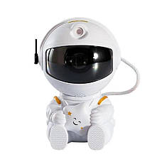 Лазерний нічник-проектор зоряного неба "Астронавт із зіркою" HR-F3, білий, фото 5