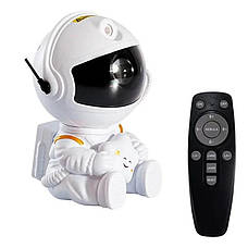 Лазерний нічник-проектор зоряного неба "Астронавт із зіркою" HR-F3, білий, фото 4