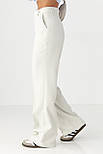 Класичні жіночі штани зі стрілками — молочний колір, L (є розміри), фото 5