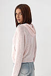 В'язаний кардиган з капюшоном — пудра колір, ONE SIZE (є розміри), фото 2