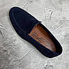 Лофери, туфлі чоловічі сині замшеві (натуральна замша) для чоловіків на весну осінь, розміри 40-45, фото 7