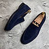 Лофери, туфлі чоловічі сині замшеві (натуральна замша) для чоловіків на весну осінь, розміри 40-45, фото 4