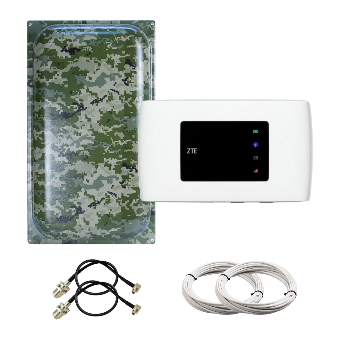 4G комплект WIFI роутер ZTE 920 + 4G панельна антена MAXI MIMO 22 Дбi 824-960/1700-2700 мГц