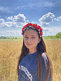 Віночок на голову з червоними маками, фото 5