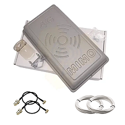 Антенний комплект 4G LTE антена MIMO Планшет 2х17 Дб R-Net всі частоти 900-2700 МГц з кабелем та перехідниками