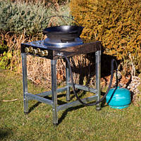 Газова плита з чавунним таганком 25 кВт для балонного газу з п'єзорозпалом і великою горілкою 35 см BUV