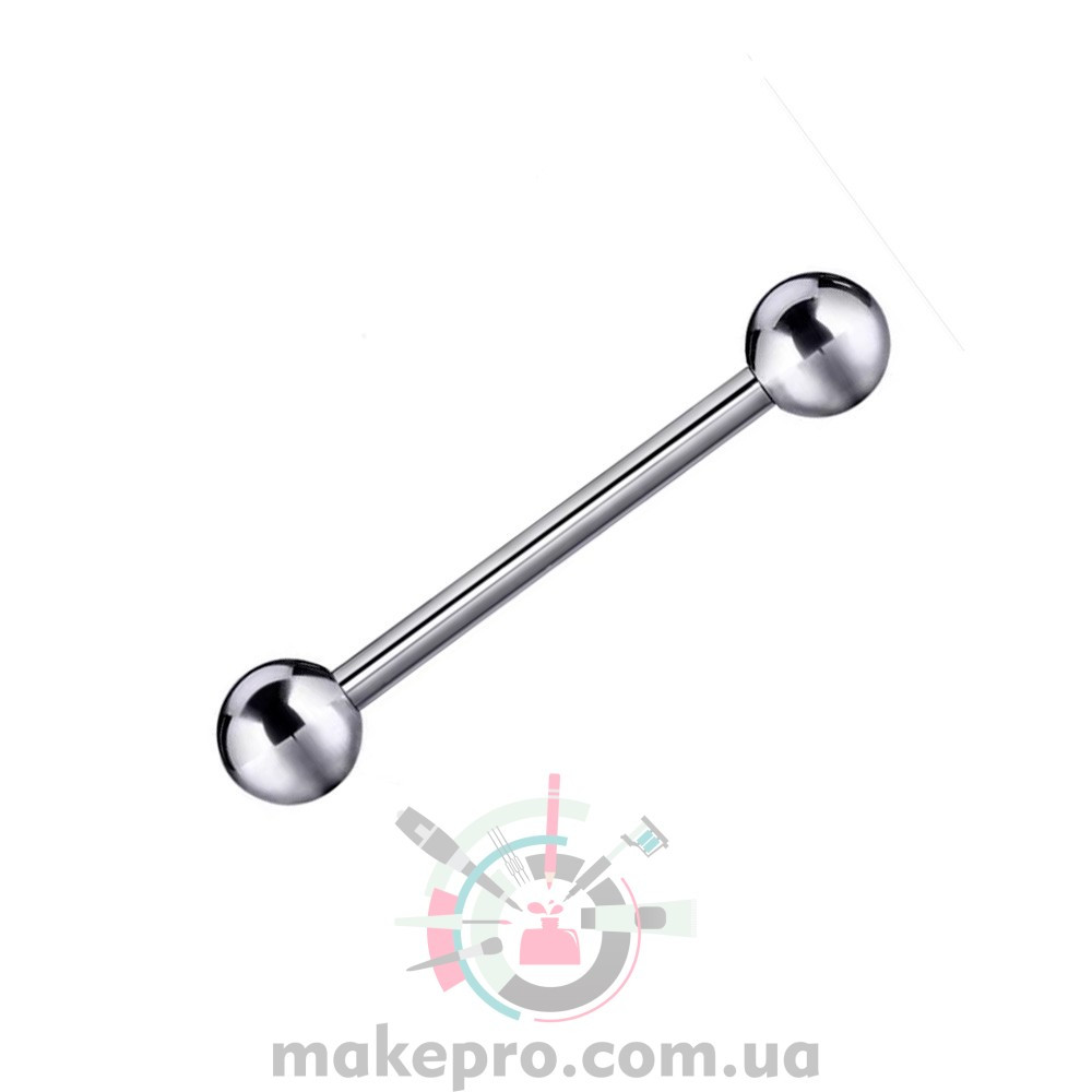 Титанова штанга із внутрішнім різьбленням 1.2×10 мм, кулька 3 мм, фото 1