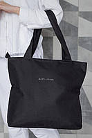 Сумка еко-шопер тканинна з принтом AntiSocial Black