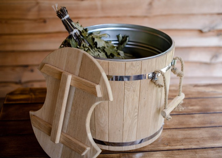 Запарник 25 л. з ясена з метал. вставкою, фото 1