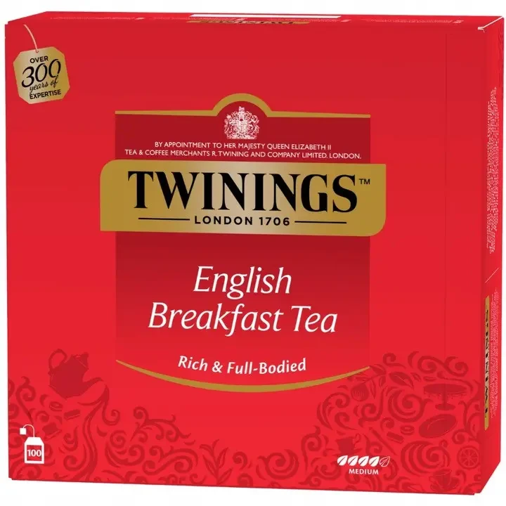 ОРИГІНАЛ! Чай чорний Twinings English Breakfast 100 пакетиків по 2г (Twinings Англійський Сніданок) Великобританія