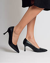 Туфлі жіночі на шпильці Melanda 9078608 чорна шкіра, фото 3